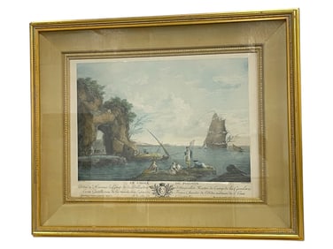 FRENCH PRINT LE CHOIX DU POISSON COASTAL SCENE