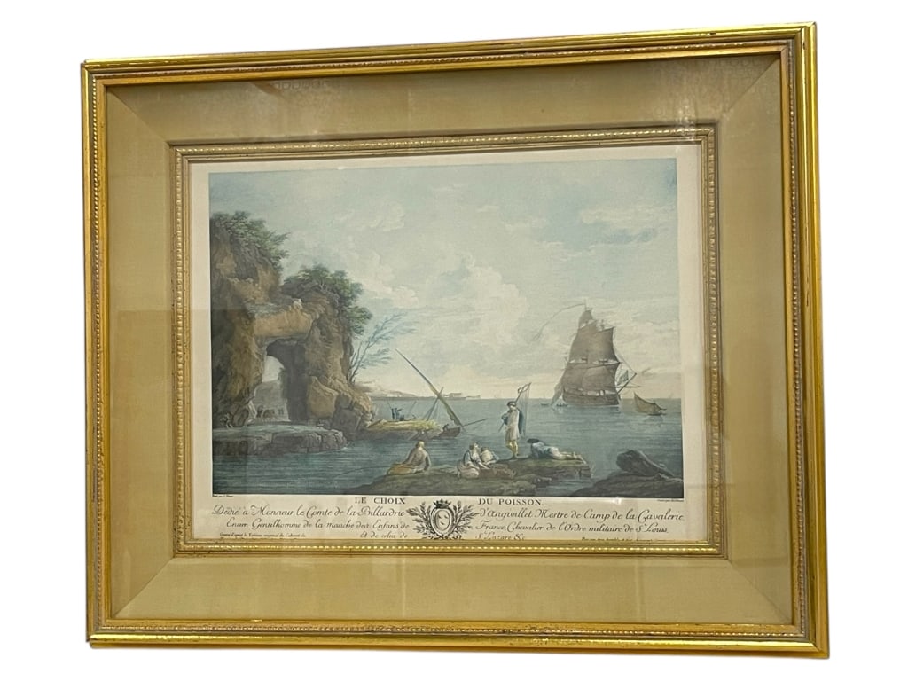 FRENCH PRINT LE CHOIX DU POISSON COASTAL SCENE (1 of 4)
