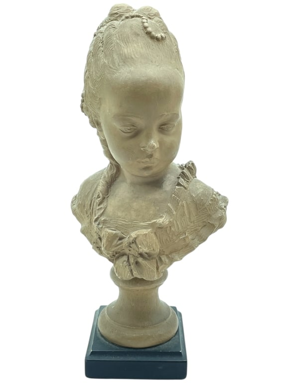BORGHESE BUST OF A YOUNG GIRL ON PEDESTAL 15" (1 of 7)
