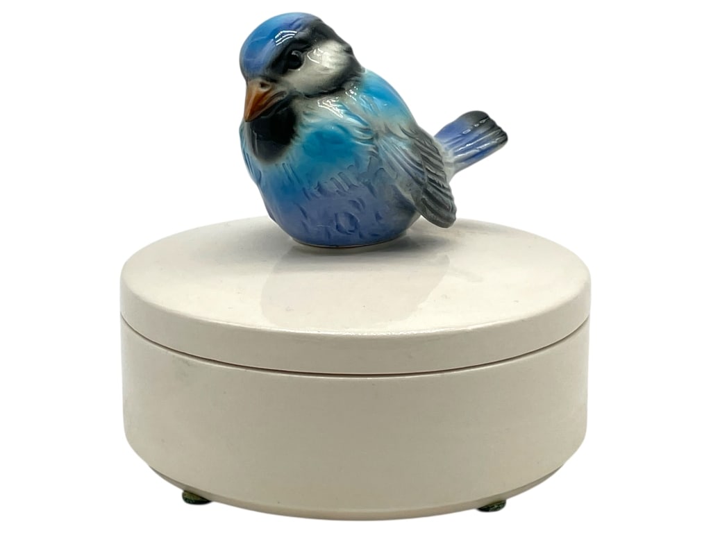 GOEBEL GERMANY PORCELAIN BLUE BIRD FIGURAL BOX (1 of 6)