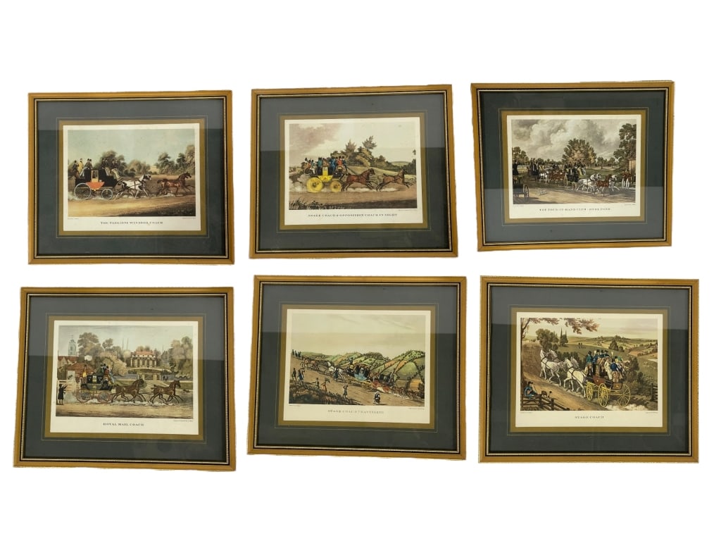 SIX FRAMED ENGLISH COACHING SCENES PRINTS 11" (1 of 9)