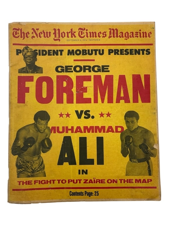 1974 NEW YORK TIMES MUHAMED ALI / FOREMAN 12" (1 of 9)