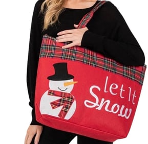 NEW LET IT SNOW HOLIDAY TOTE