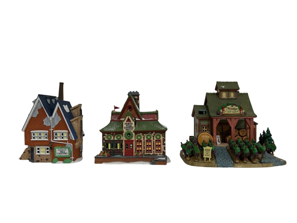 DEPARTMENT 56 SET OF 3 LIGHTED VILLAGE BUILDINGS (1 of 9)