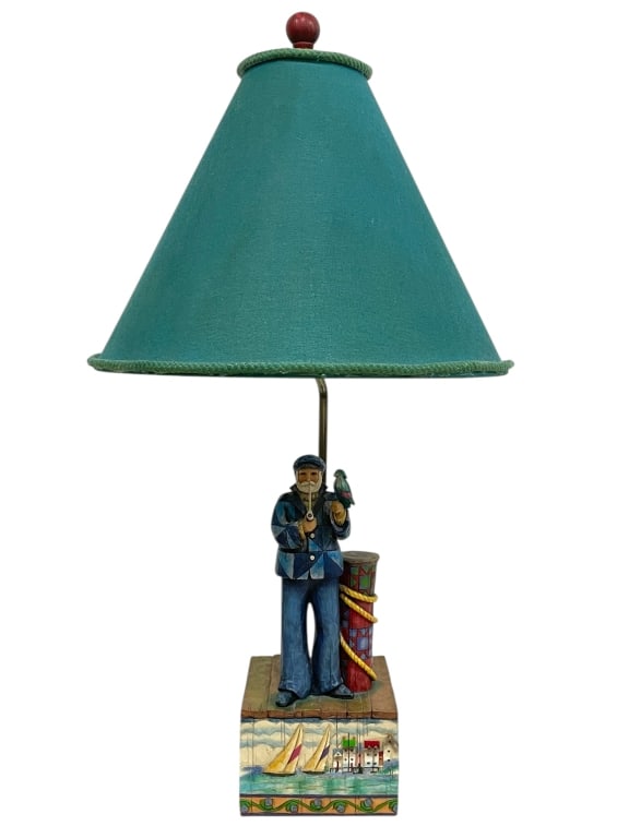 JIM SHORE SEA CAPTAIN TABLE LAMP 27" (1 of 6)