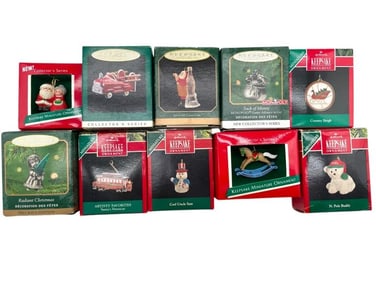 NIB HALLMARK KEEPSAKE MINI ORNAMENTS 10 PIECES