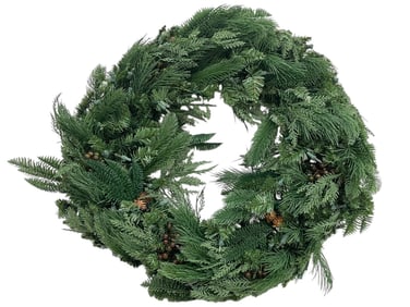 LARGE ARTIFICIAL PRE LIT HOLIDAY WREATH 26"