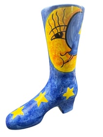 BELLINI PLUS ITALIAN CERAMIC BOOT VASE