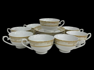 16 PIECE LORREN HOME TRENDS LUNA COLLECTION FINE 8