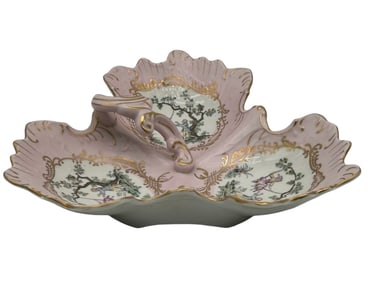 -LIMOGES STYLE HAND PAINTED PORCELAIN BOWL