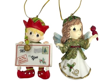 2 PRECIOUS MOMENTS CHRISTMAS ORNAMENTS