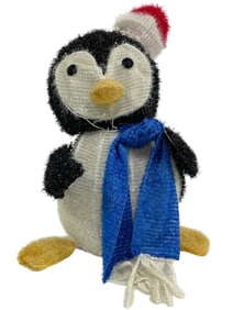 VINTAGE CHRISTMAS LED PENGUIN DECORATION 23"