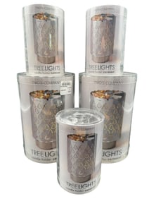 SET OF FIVE TWO’S COMPANY “TREE LIGHTS?? CANDLE HOL