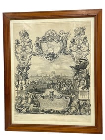 FRAMED PRINT OF A MILITARY WAR SCENE 24"