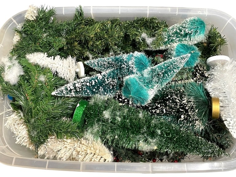 ASSORTED HOLIDAY EVERGREENS AND BOTTLE BRUSH TREES (1 of 3)
