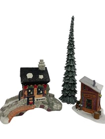 3 CHRISTMAS HOLIDAY VILLAGE PIECES