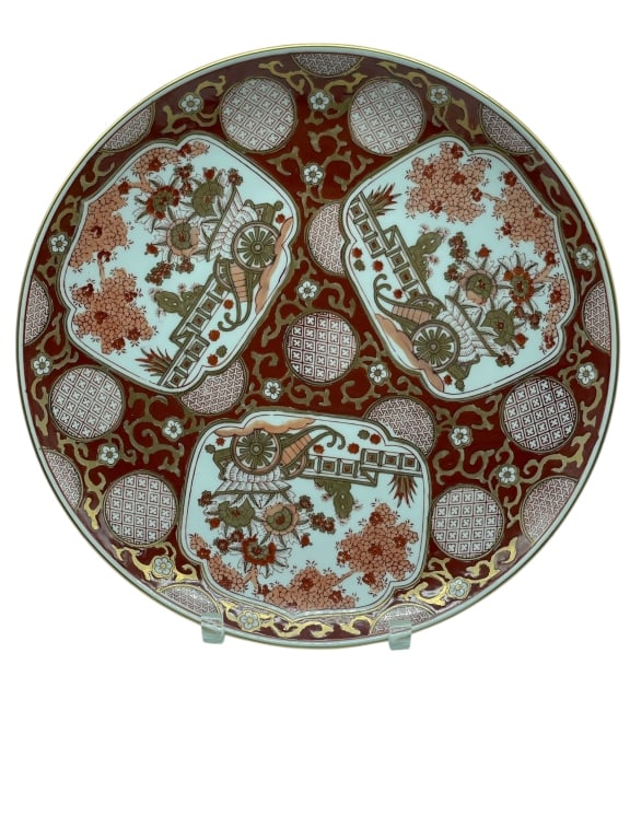 LARGE JAPANESE IMARI PORCELAIN CHARGER 14" (1 of 7)