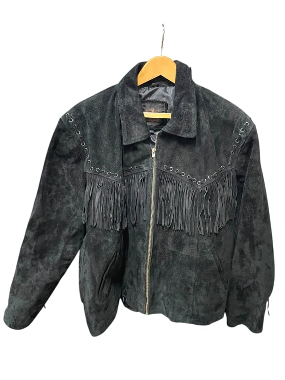 QUALITY SUPPLY BLACK SUEDE WESTERN JACKET SZ XL (1 of 4)