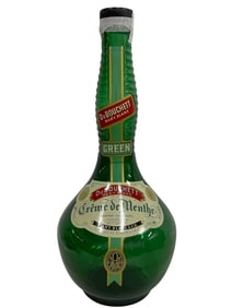 LARGE VINTAGE DUBOUCHETT CREME DE MENTHE BOTTLE 21