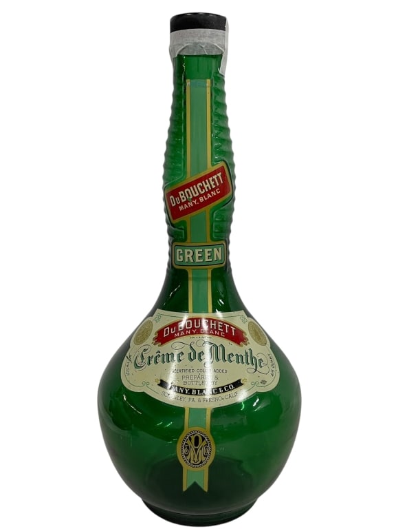 LARGE VINTAGE DUBOUCHETT CREME DE MENTHE BOTTLE 21 (1 of 6)