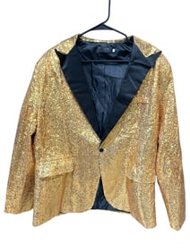 MEN'S GOLD SEQUIN BLAZER SIZE XL