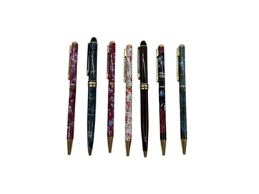 COLLECTION OF 7 DECORATIVE PENS