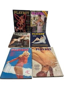 LOT OF SIX VINTAGE PLAYBOY MAGAZINES