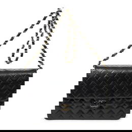 CHANEL CC PUSH LOCK STRAIGHT SINGLE FLAP HANDBAG