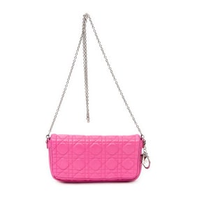 DIOR CHAIN POCHETTE CLUTCH CANNAGE LAMB LEATHER
