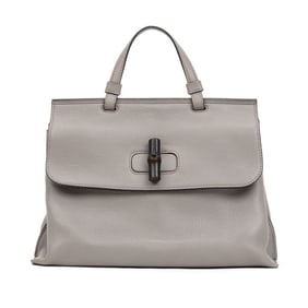 GUCCI BAMBOO DAILY BAG  CALFSKIN LEATHER
