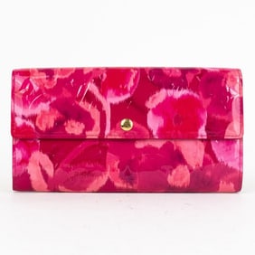 LOUIS VUITTON SARAH 10 ROSE VELOURS LV VERNIS