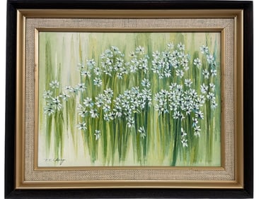 ORIGINAL FLORAL PAINTING BY P.S. CHANG 30"