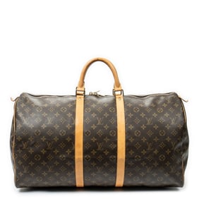 LOUIS VUITTON KEEPALL 55 BROWN MONOGRAM CANVAS GOL