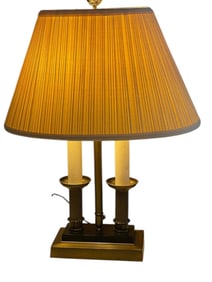 VINTAGE BOUILLOTTE STYLE TABLE LAMP W BRASS BASE