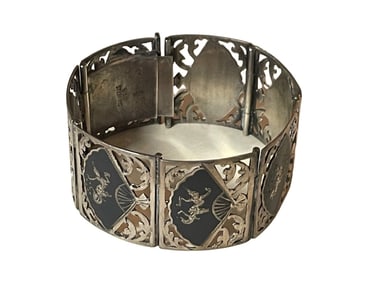 SIAM STERLING DAMASCENE TEMPLE DANCER BRACELET 6.5