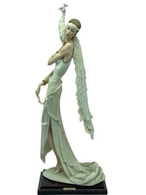 GIUSEPPE ARMANI LADY WITH PEACOCK FIGURINE