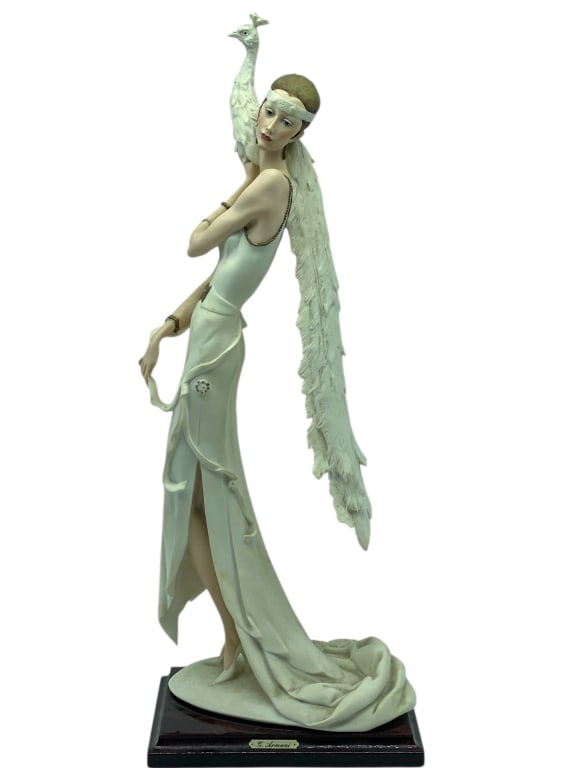 GIUSEPPE ARMANI LADY WITH PEACOCK FIGURINE (1 of 5)