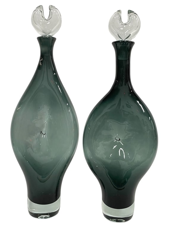 BLENKO #5419 BY WAYNE HUSTED PINCHED DECANTERS (1 of 4)