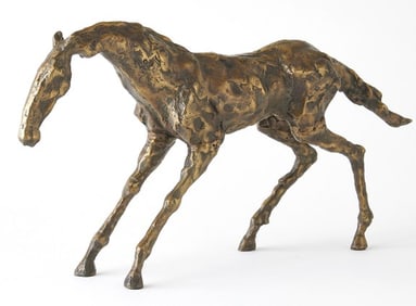 GLOBAL VIEWS CAST STALLION IN BRONZE 20"