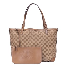 GUCCI CRAFT TOTE MEDIUM BROWN MONOGRAMMED