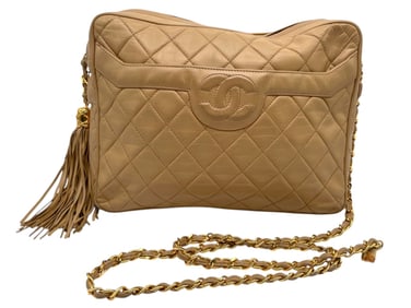 CHANEL CLASSIC QUILTED LEATHER CAMERA BAG