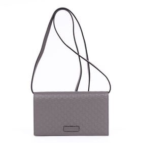 GUCCI CROSSBODY POUCH GREY MICROGUCCISSIMA