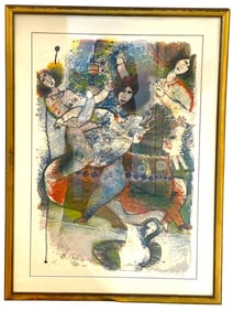 THEO TOBIASSE SIGNED FRAMED LITHOGRAPH  50.5"