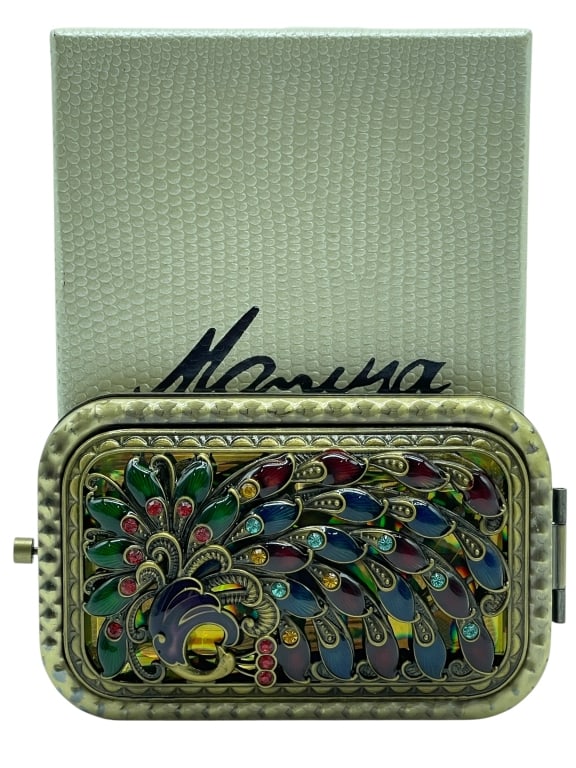 NEW! STRONGWATER STYLE PEACOCK COMPACT MIRROR (1 of 9)