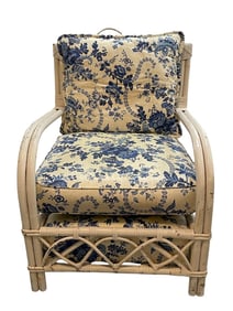 VINTAGE RATTAN ARMCHAIR 37"