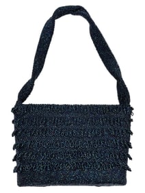 VTG IRIDESCENT BEADED EVENING BAG W LOOP DETAIL