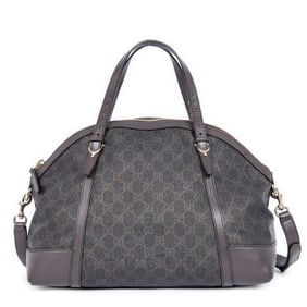 GUCCI DOME SHOPPING TOTE  DARK BROWN SUPREME