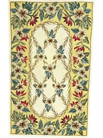 TROPICAL VINE RECTANGULAR WOOL RUG 4'