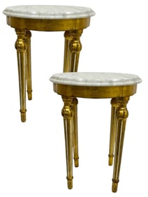 FLORENTIA ITALIAN NEOCLASSICAL MARBLE-TOP TABLES