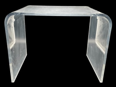 MID-CENTURY MODERN LUCITE SIDE TABLE 20"